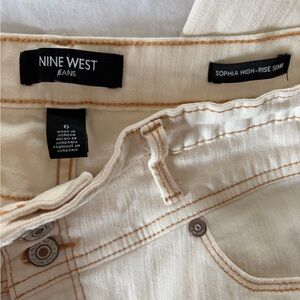 Nine West Women's Off-White High-Rise Jeans